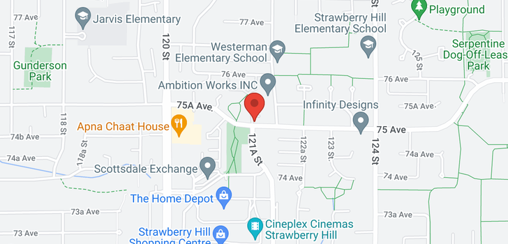 map of 30 12165 75 AVENUE